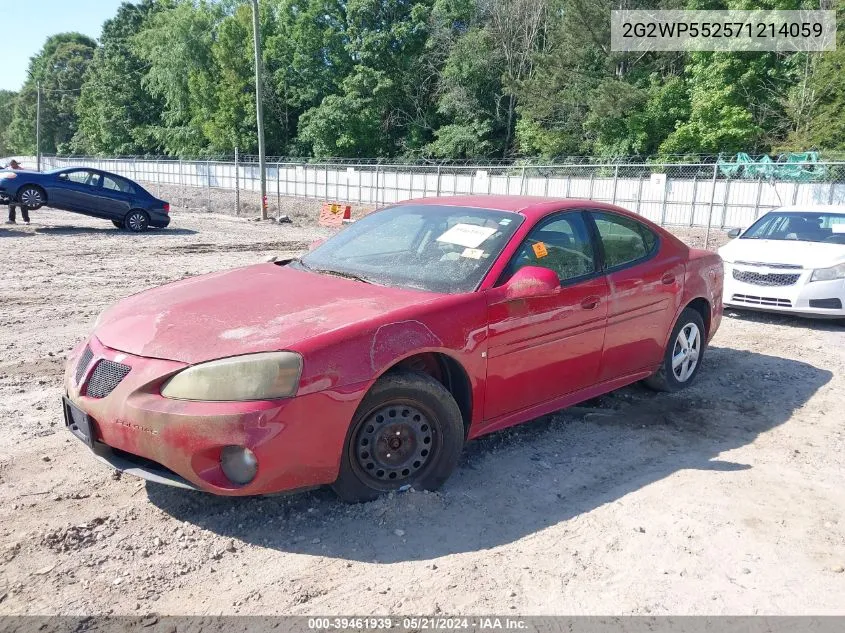 2G2WP552571214059 2007 Pontiac Grand Prix