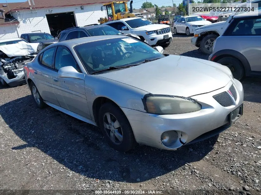 2007 Pontiac Grand Prix VIN: 2G2WP552271227304 Lot: 39544939