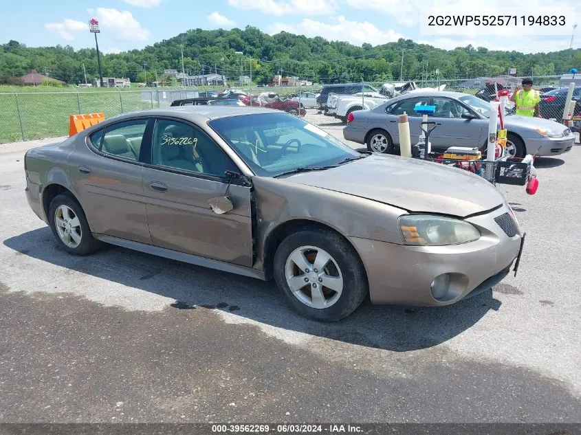 2G2WP552571194833 2007 Pontiac Grand Prix