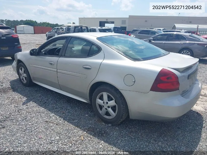 2G2WP552271204542 2007 Pontiac Grand Prix