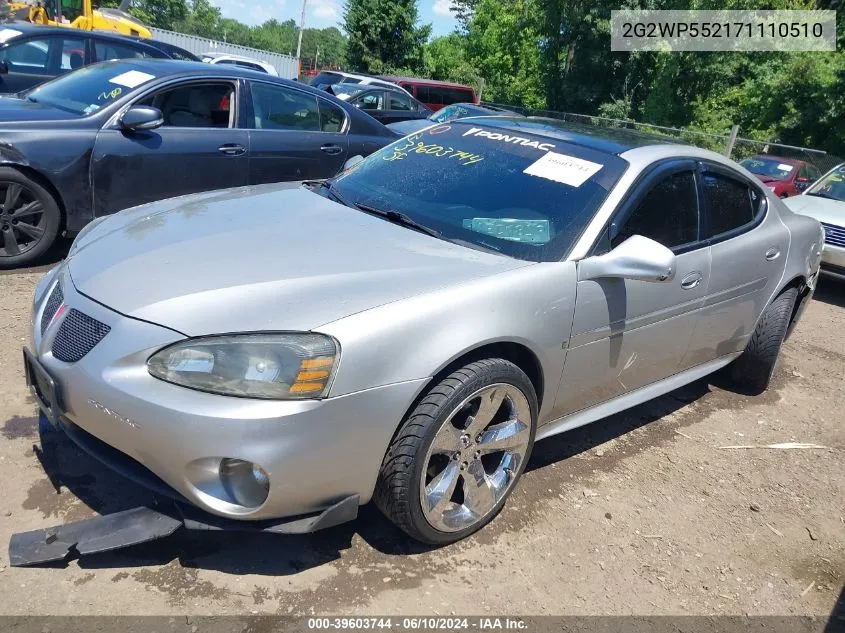 2G2WP552171110510 2007 Pontiac Grand Prix