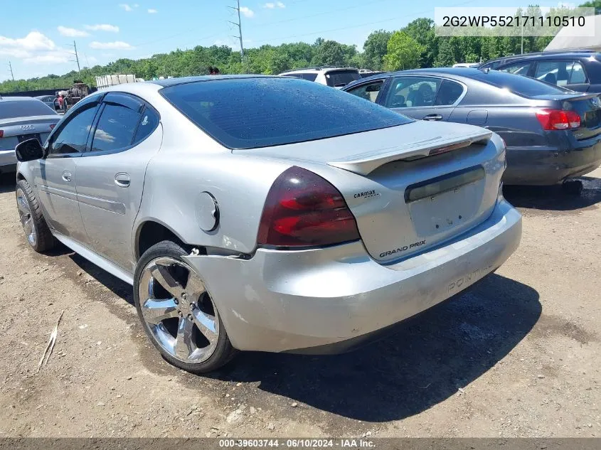 2G2WP552171110510 2007 Pontiac Grand Prix