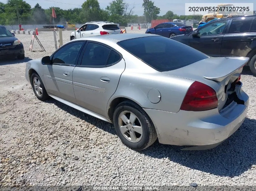 2007 Pontiac Grand Prix VIN: 2G2WP552471207295 Lot: 39615444