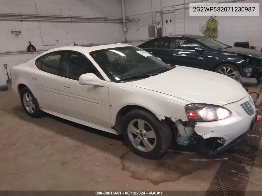 2G2WP582071230987 2007 Pontiac Grand Prix