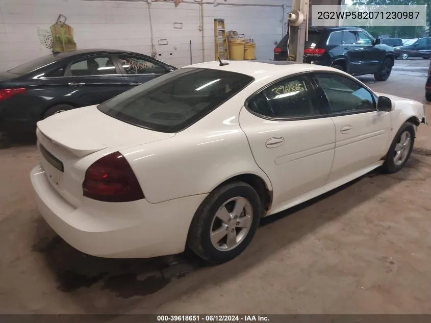 2G2WP582071230987 2007 Pontiac Grand Prix