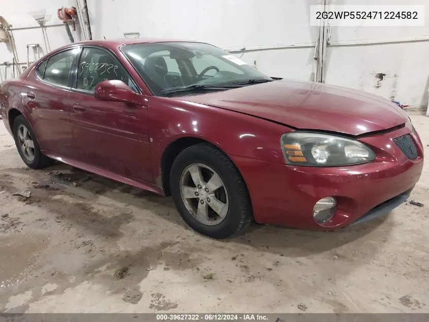 2007 Pontiac Grand Prix VIN: 2G2WP552471224582 Lot: 39627322