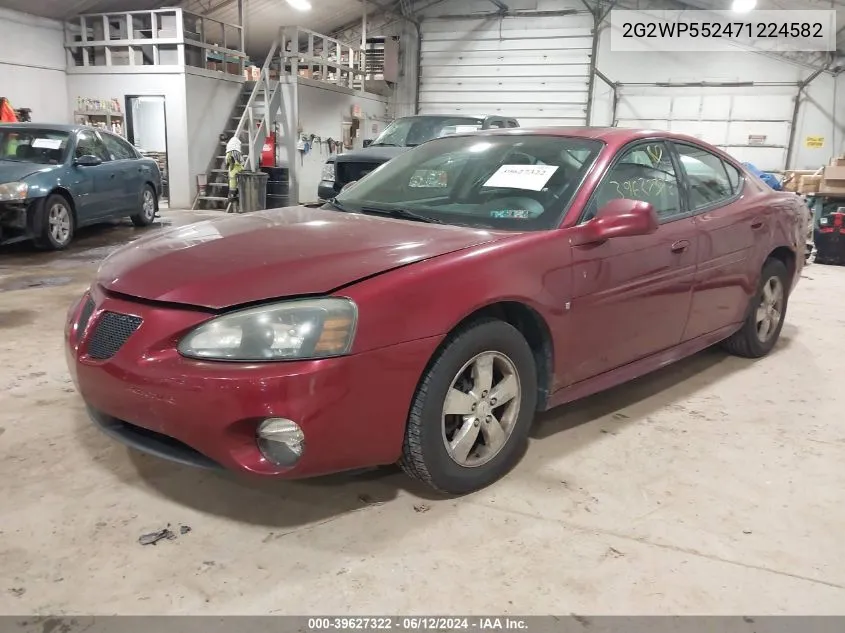 2007 Pontiac Grand Prix VIN: 2G2WP552471224582 Lot: 39627322