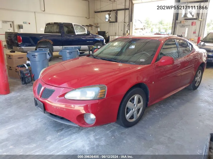 2G2WP552171111866 2007 Pontiac Grand Prix