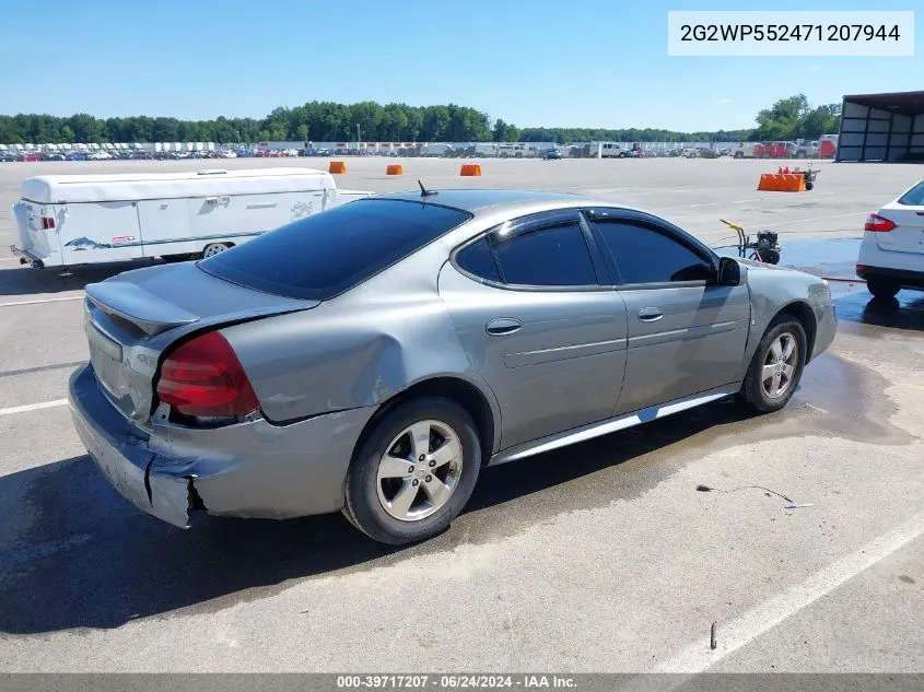 2007 Pontiac Grand Prix VIN: 2G2WP552471207944 Lot: 39717207