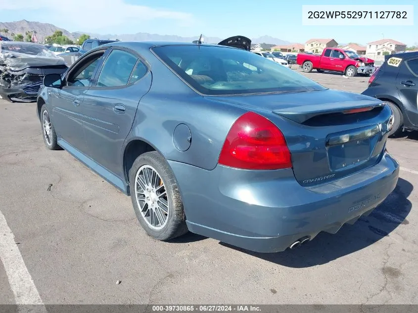 2007 Pontiac Grand Prix VIN: 2G2WP552971127782 Lot: 39730865