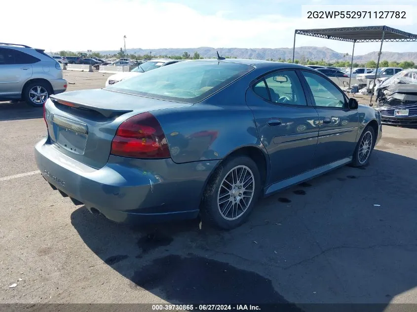 2007 Pontiac Grand Prix VIN: 2G2WP552971127782 Lot: 39730865