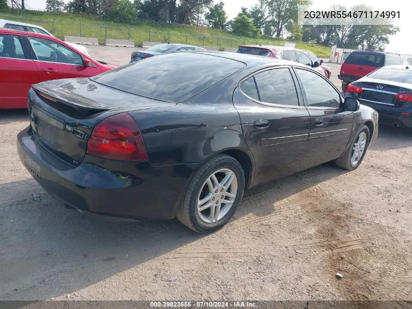 2007 Pontiac Grand Prix Gt VIN: 2G2WR554671174991 Lot: 39823655