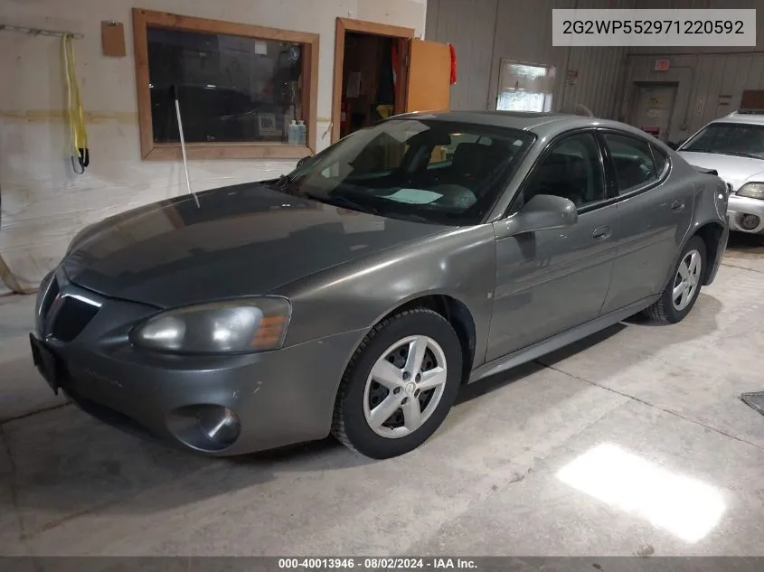 2007 Pontiac Grand Prix VIN: 2G2WP552971220592 Lot: 40013946