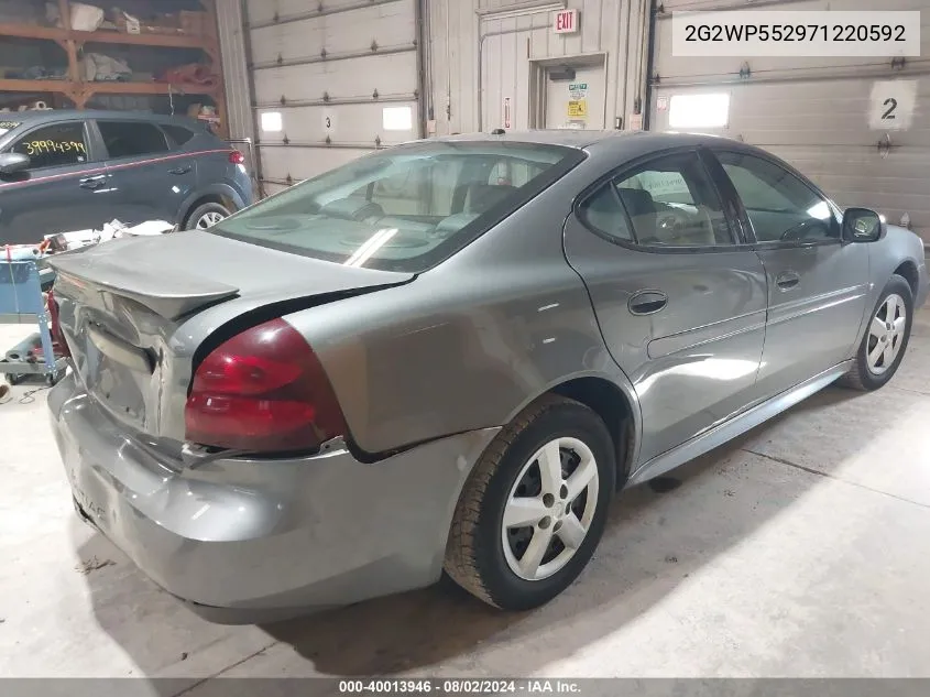 2007 Pontiac Grand Prix VIN: 2G2WP552971220592 Lot: 40013946