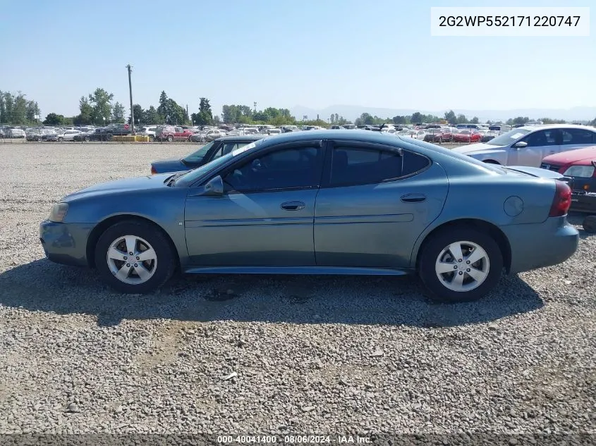 2G2WP552171220747 2007 Pontiac Grand Prix