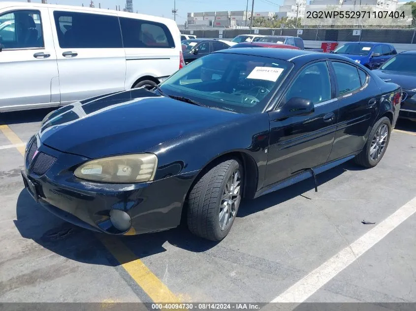 2007 Pontiac Grand Prix VIN: 2G2WP552971107404 Lot: 40094730