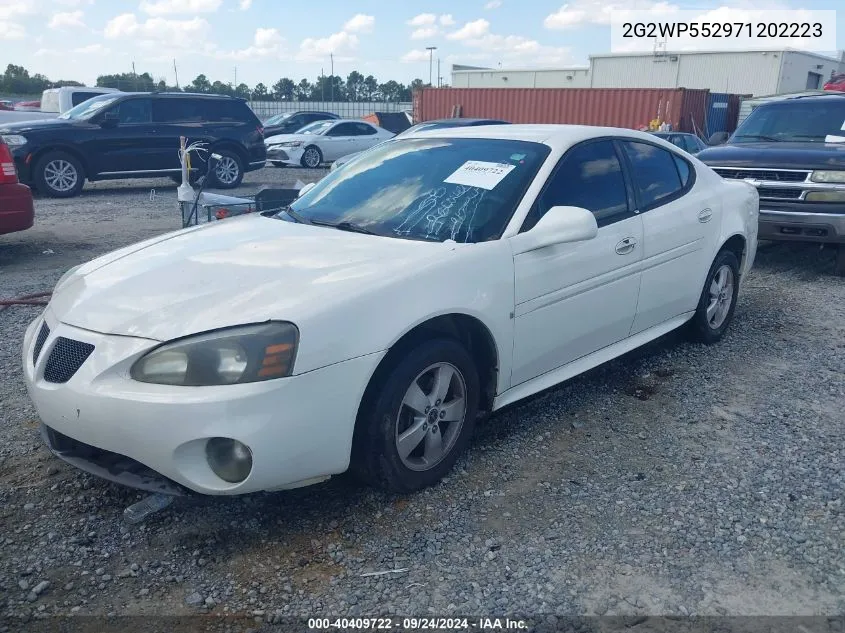 2007 Pontiac Grand Prix VIN: 2G2WP552971202223 Lot: 40409722