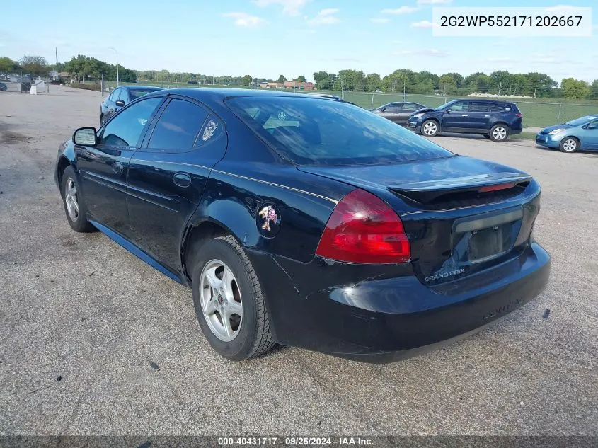 2007 Pontiac Grand Prix VIN: 2G2WP552171202667 Lot: 40431717