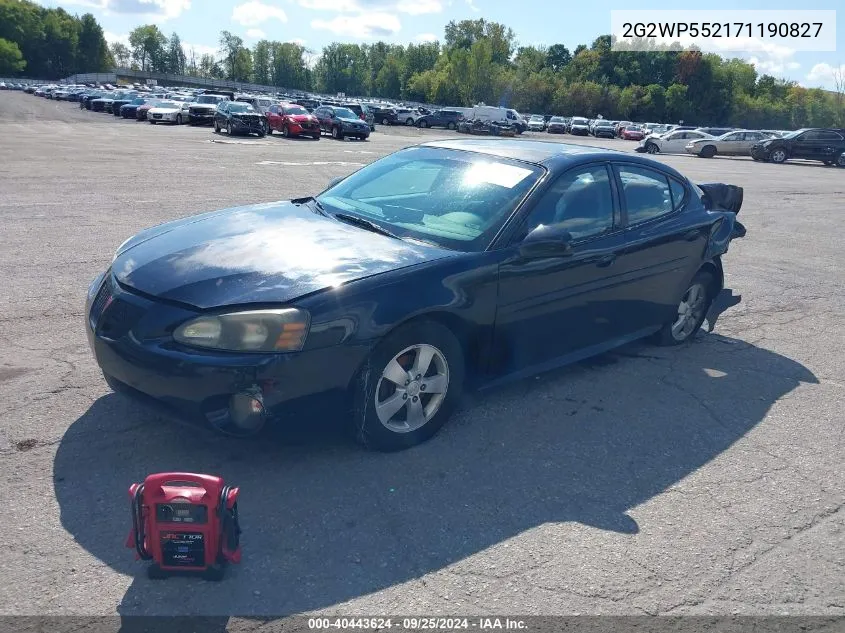 2G2WP552171190827 2007 Pontiac Grand Prix