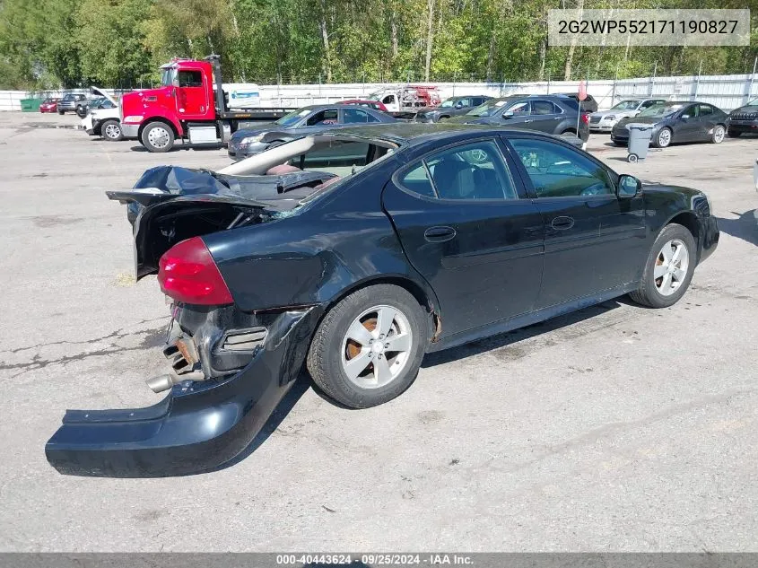 2G2WP552171190827 2007 Pontiac Grand Prix