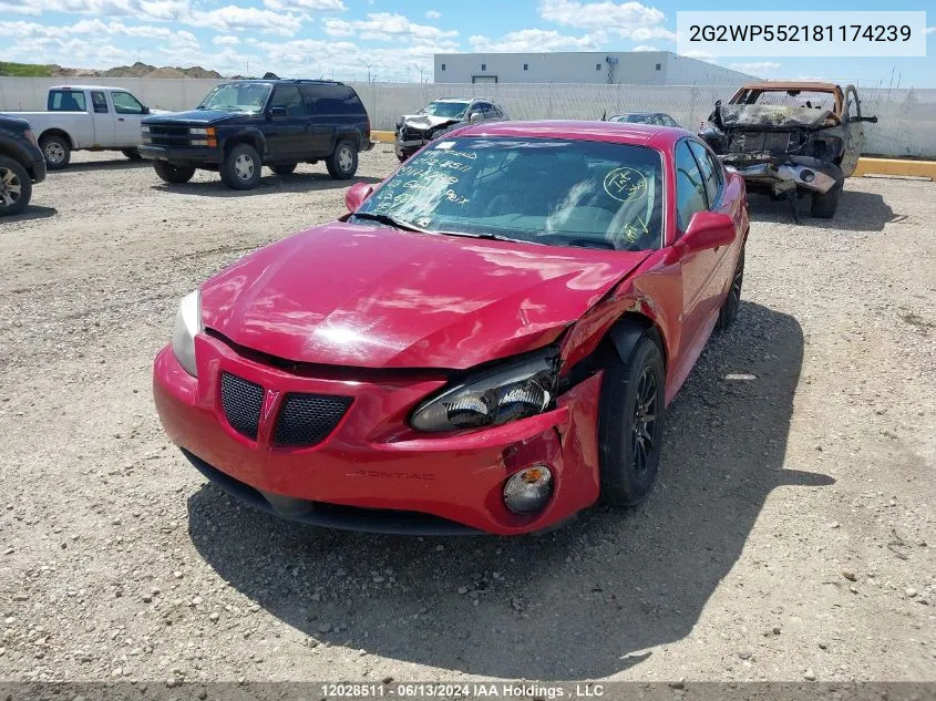 2008 Pontiac Grand Prix VIN: 2G2WP552181174239 Lot: 12028511