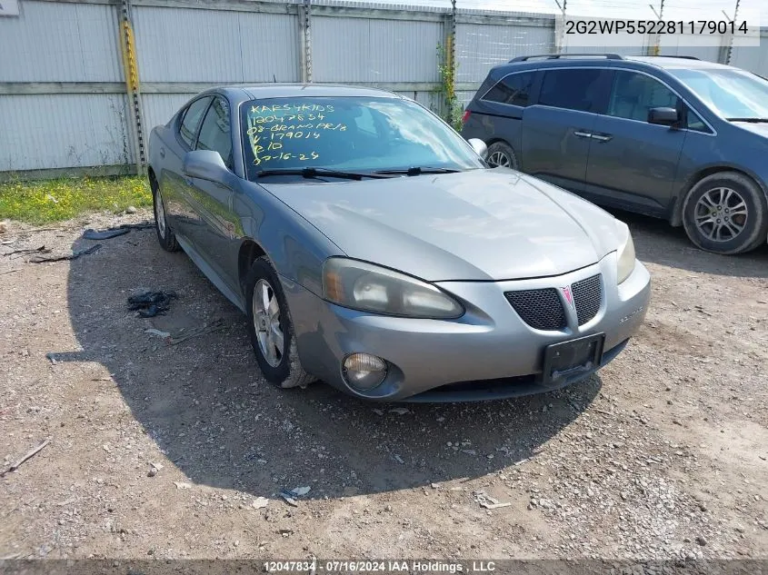 2008 Pontiac Grand Prix VIN: 2G2WP552281179014 Lot: 12047834