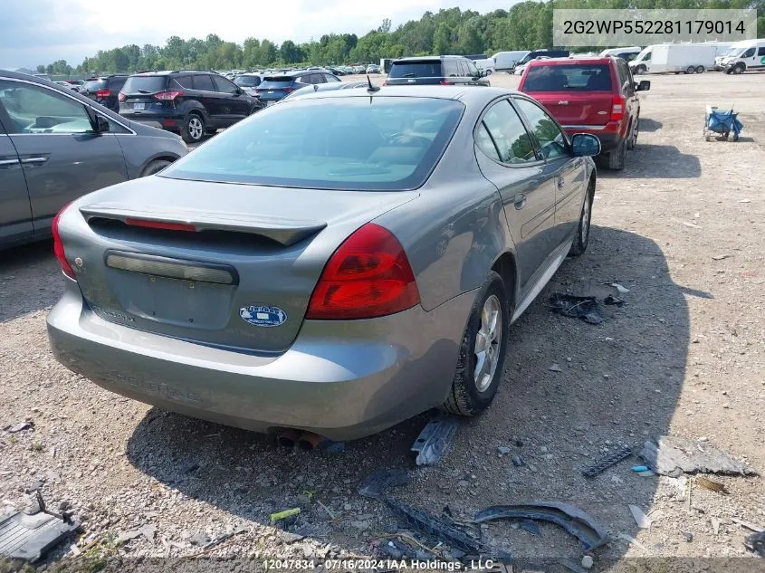 2008 Pontiac Grand Prix VIN: 2G2WP552281179014 Lot: 12047834