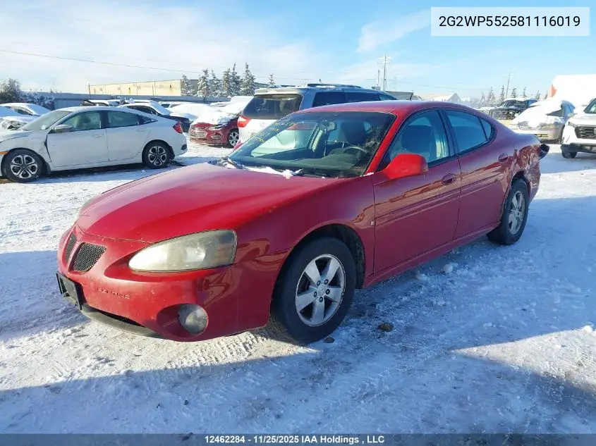 2G2WP552581116019 2008 Pontiac Grand Prix