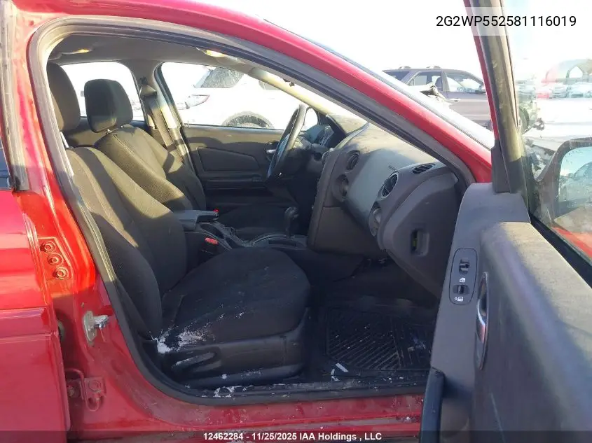 2G2WP552581116019 2008 Pontiac Grand Prix