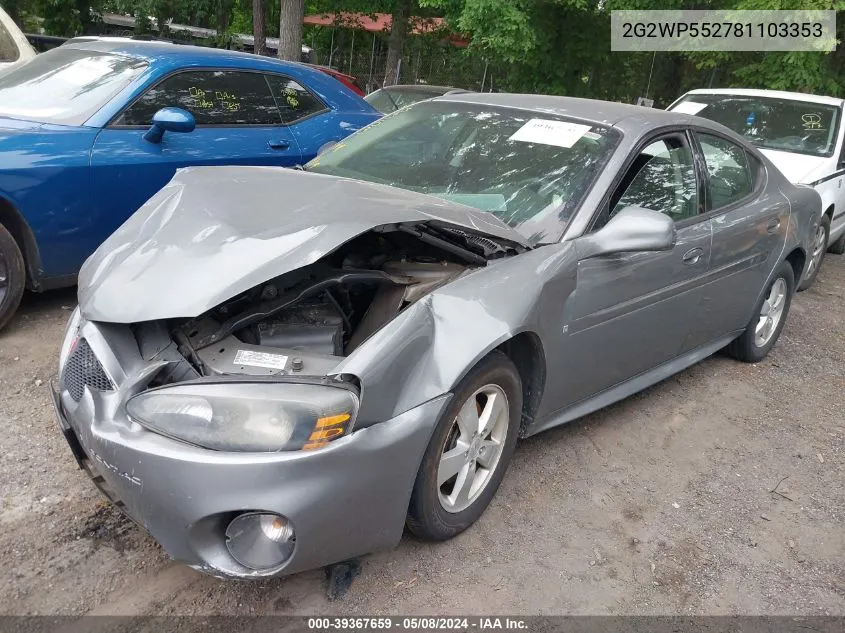 2G2WP552781103353 2008 Pontiac Grand Prix