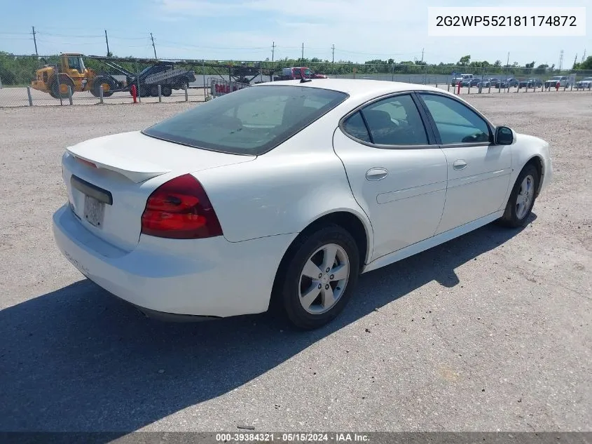 2008 Pontiac Grand Prix VIN: 2G2WP552181174872 Lot: 39384321