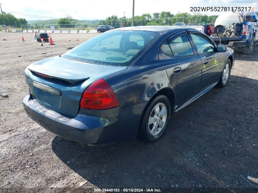 2G2WP552781175217 2008 Pontiac Grand Prix