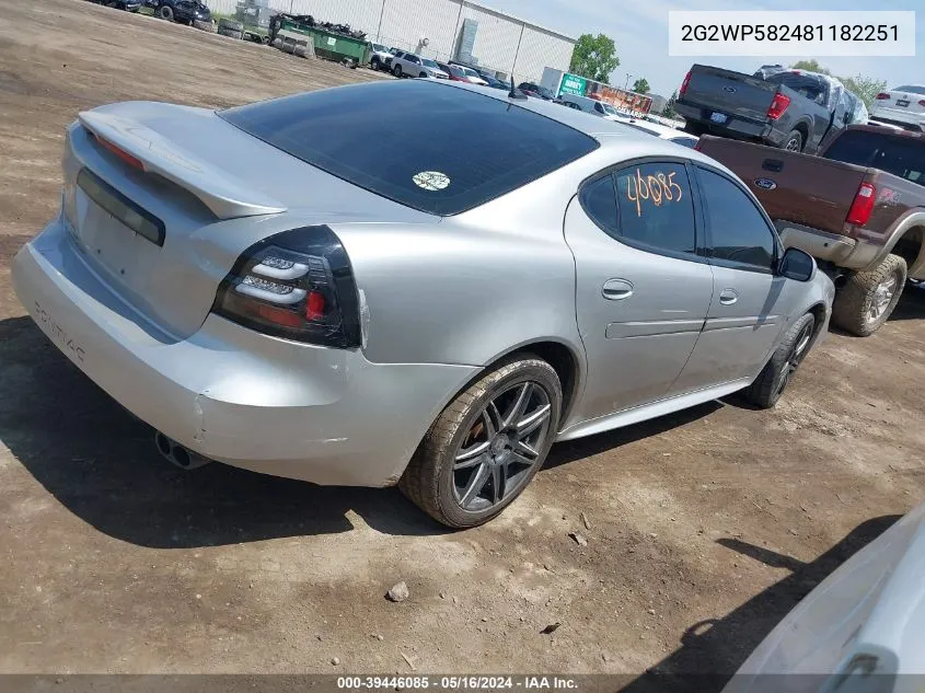 2G2WP582481182251 2008 Pontiac Grand Prix