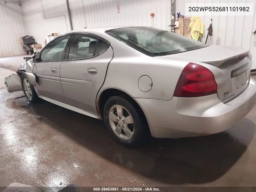 2008 Pontiac Grand Prix VIN: 2G2WP552681101982 Lot: 39453081