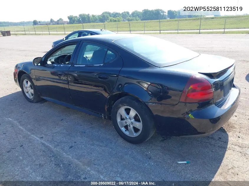 2G2WP552581123519 2008 Pontiac Grand Prix