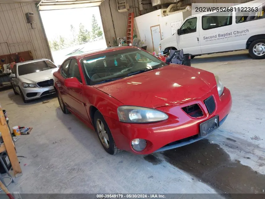 2008 Pontiac Grand Prix VIN: 2G2WP552681122363 Lot: 39549179