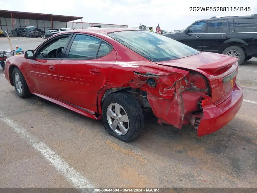 2G2WP552881154B45 2008 Pontiac Grand Prix