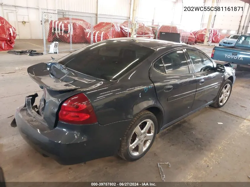 2G2WC55C581161871 2008 Pontiac Grand Prix Gxp