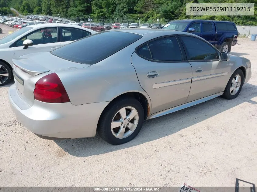 2G2WP552981119215 2008 Pontiac Grand Prix