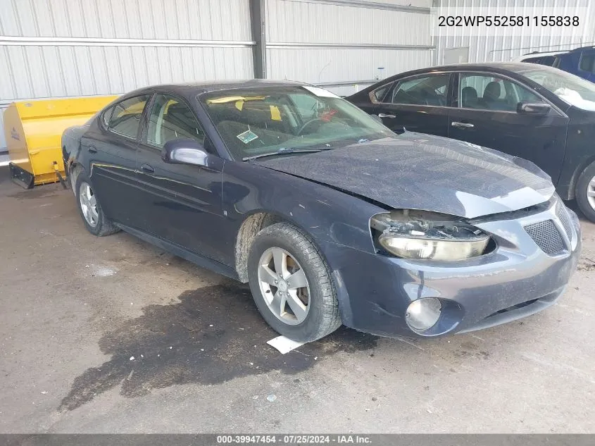 2G2WP552581155838 2008 Pontiac Grand Prix