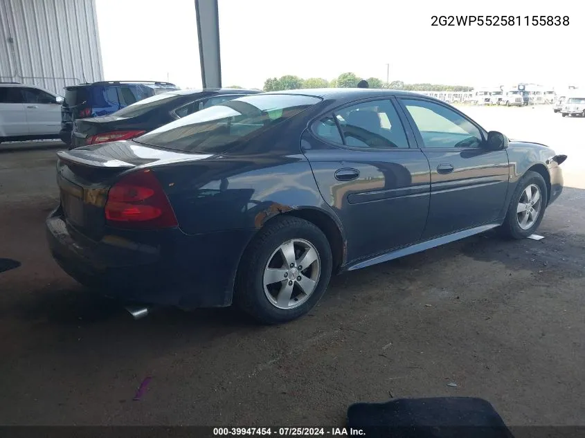 2G2WP552581155838 2008 Pontiac Grand Prix