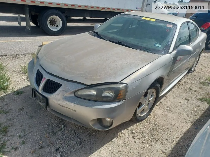 2G2WP552581150011 2008 Pontiac Grand Prix