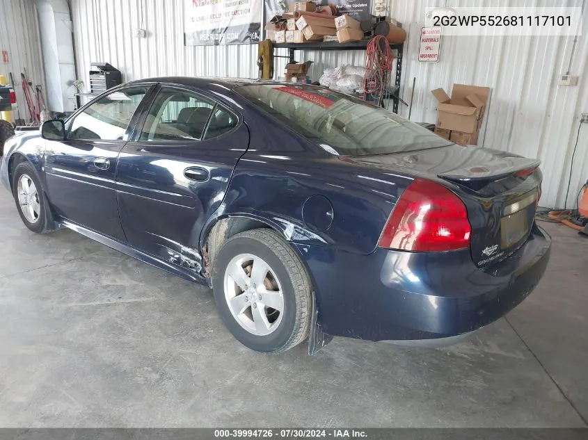 2G2WP552681117101 2008 Pontiac Grand Prix