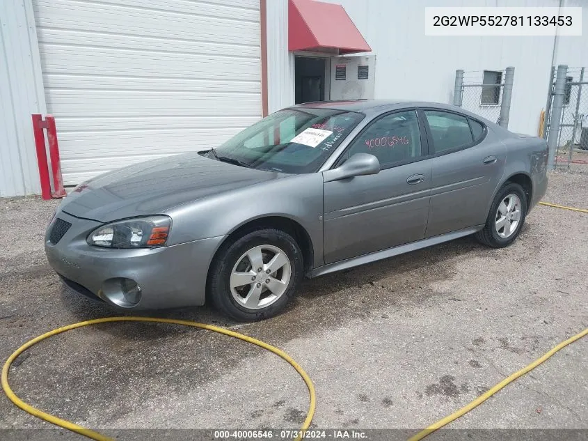 2G2WP552781133453 2008 Pontiac Grand Prix