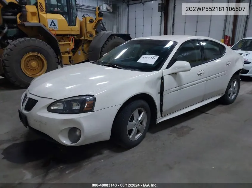 2008 Pontiac Grand Prix VIN: 2G2WP552181106507 Lot: 40083143