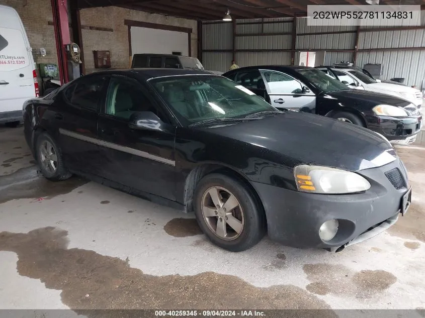 2008 Pontiac Grand Prix VIN: 2G2WP552781134831 Lot: 40259345