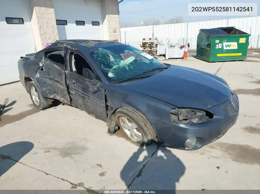 2008 Pontiac Grand Prix VIN: 2G2WP552581142541 Lot: 44393824