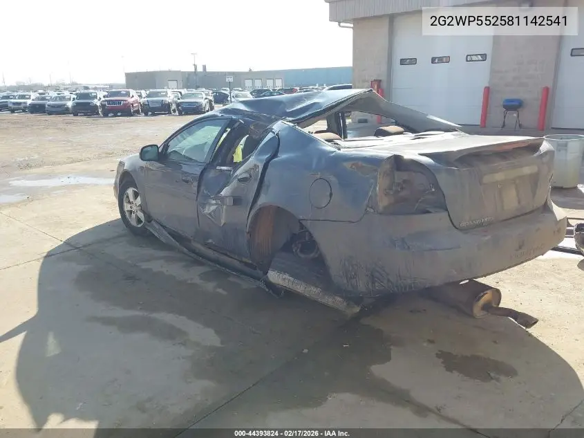 2008 Pontiac Grand Prix VIN: 2G2WP552581142541 Lot: 44393824