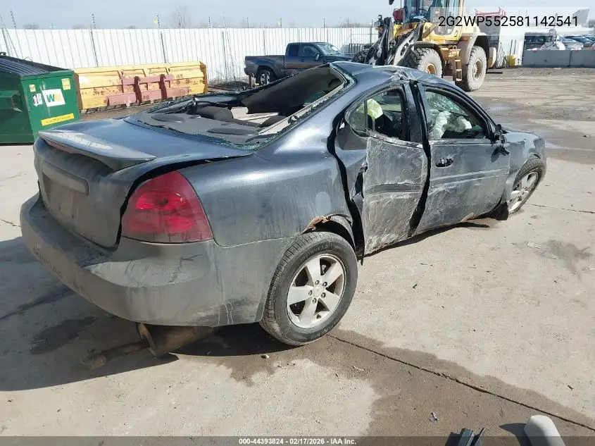 2008 Pontiac Grand Prix VIN: 2G2WP552581142541 Lot: 44393824