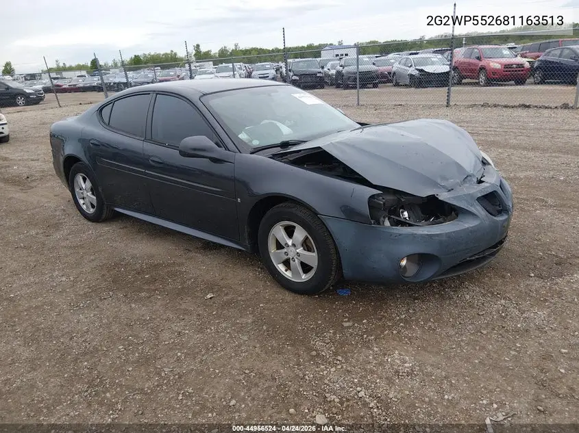 2008 Pontiac Grand Prix VIN: 2G2WP552681163513 Lot: 44956524
